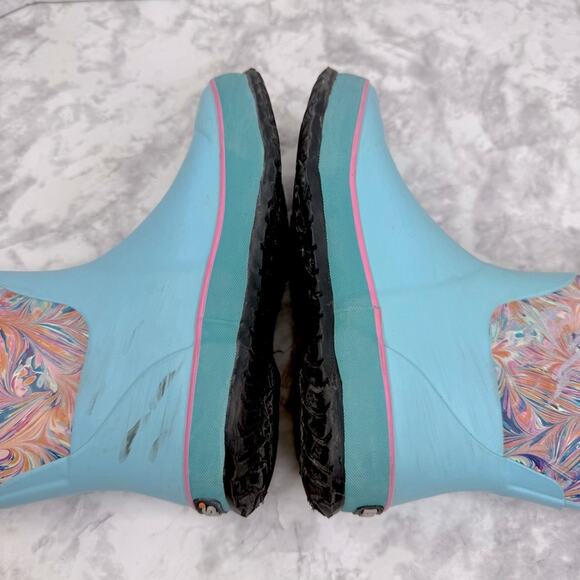 BOGS Rain Boot Marble Light Blue Outdoor Little Girl Size 3 - Picture 5 of 12